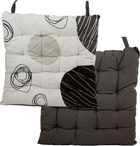 Home Elements Podsedák prešívaný 40*40 cm, Kruhy