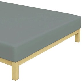 Jersey bavlnené prestieradlo na jednolôžko - 90 x 200 cm - tmavosivé