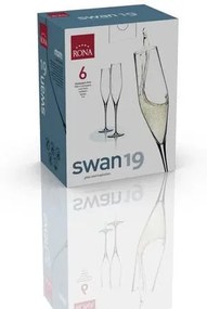 RONA 6 x Pohár na sekt SWAN 190ml