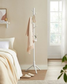 Biely vešiak z masívneho dreva STELLO