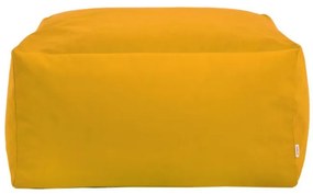 Plyšová taburetka horčicová