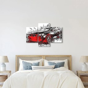 Obraz - Maľované auto v akcii (90x60 cm)