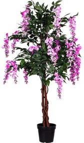 PLANTASIA umelý strom, 120 cm, Wisteria, ružová