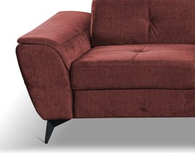 Rohová sedacia súprava Sergio, tehlová látka, pravý roh