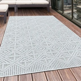 Šnúrkový koberec Bahama ornament krémový / sivý