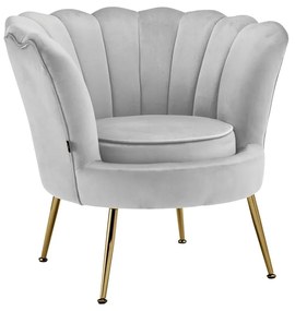 Svetlosivé zamatové kreslo Kelsey – Støraa