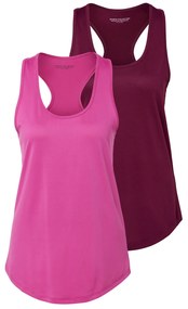 Funkčné topy, 2 ks, ružový a vínový