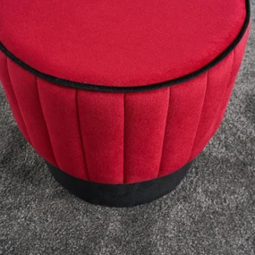 Stolička Rose Pouf Red