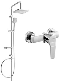 Mexen Sven sprchová zostava s ručnou a dažďovou sprchou + sprchová batéria Caro, chrómová, 746640262-00