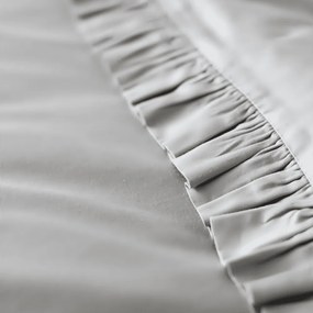 Sada do postieľok s volánom tmavo šedá 50x65cm