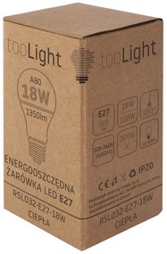 Toolight Toolight, LED žiarovka E27, 18W, 1350lm, 3000K teplá, RSL032, OSW-20017