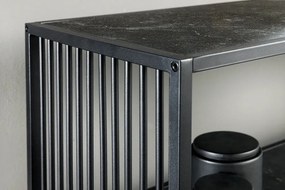 Dizajnový regál Haines 120 cm vzor antracitový mramor