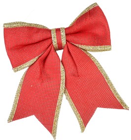 Vánoční dekorativní mašle Santa Lila 18x20 cm červeno-zlatá