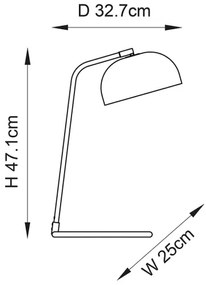 Endon 106336 - Stolná lampa BRAIR 1xE14/7W/230V čierna