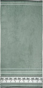 Zelená bavlnená plážová osuška 90x180 cm Palm Trees – Catherine Lansfield