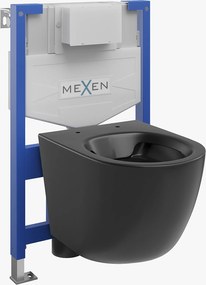 Mexen Fenix XS-F, podomietkový modul a závesné WC Lena, čierna matná, 6803322XX85