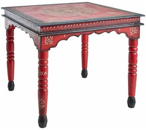 Červený konferenčný stolík z mangového dreva Støraa Vito