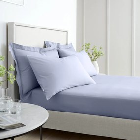 Napínacia plachta z bavlneného perkálu v levanduľovej farbe 135x190 cm Cotton Percale – Bianca