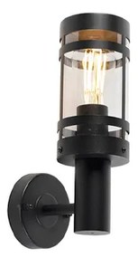 Moderné vonkajšie nástenné svietidlo čierne IP44 - Gleam