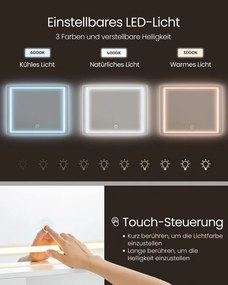 Toaletný stolík s LED osvetlením RDT634W01