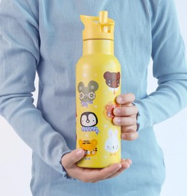 A Little Lovely Company - antikorová fľaša na pitie, 500 ml - zvierací kamaráti