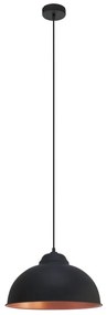 Závesné svietidlo s kovovým tienidlom v čierno-bronzovej farbe ø 37 cm TRURO 2 – EGLO
