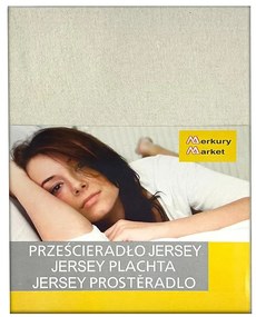 Prestieradlo jersey s gumičkou 140x200 béžová 2