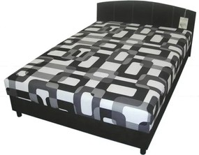 Sconto Posteľ IBIZA čierna/biela, 140x200 cm