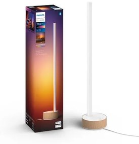 Philips HUE White and color ambiance 8719514433465 Signe stolové svietidlo LED 55,3cm 11,8W/1040lm biela, imitácia dreva, bluetooth