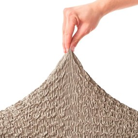 Bielastické poťahy MOSAICO béžové rohová sedačka (š. 350 - 530 cm)