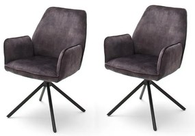 Jedálenské stoličky NEXORO, 2 ks, antracit