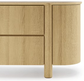 Komoda Segretto 160 cm travertin/dub přírodní