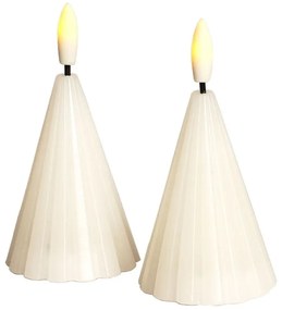 Biela vianočná svetelná dekorácia 2 ks ø 6 cm Laura – Sirius