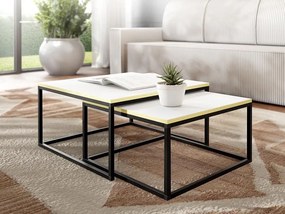 Konferenčný stolík Loftiko biela/zlatá