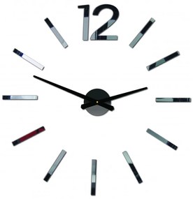 SENTOP Elegantné hodiny na stenu BOMER 2D PLEXI X0081 čierne