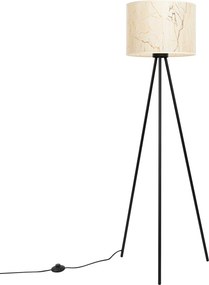 Stojacia lampa Nevia, 1x textilné tienidlo so vzorom, b