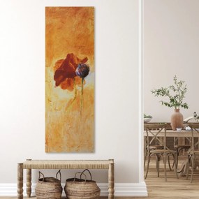 Obraz na plátně Červené vlčí máky Akrylová květina - 40x120 cm