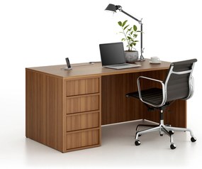 Kancelársky písací stôl FRAME, 160x80 cm, orech
