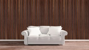 Drevený akustický panel, 2400 x 600 mm, B2BP007, balenie 5 ks, orech