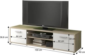 TV stolík Zuno New 1 - dub sonoma / biela