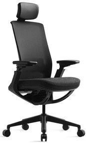 Kancelárska ergonomická stolička ROLY — sieť, látka, čierna / viac farieb Černá