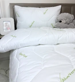 Detský set Aloe Vera Green – paplón a vankúš do postieľky Veľkosť: 90x130/45x65 cm