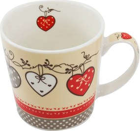 Home Elements Hrnček porcelánový 500 ml, Srdiečka Množství: 1 ks