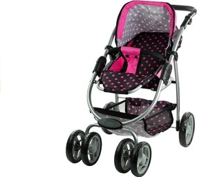 Kočík pre bábiky Alice Deep, kočík, prenosná postieľka 2v1