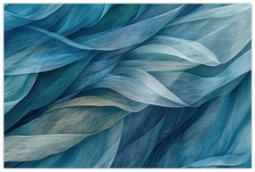 Obraz - Modrobiele vlnky (90x60 cm)
