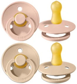 Kaučukové cumlíky BIBS Colour 0m+ 2ks Farba: čierna-biela