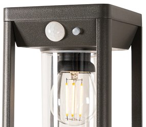 Vonkajšia nástenná lampa tmavosivá vrátane LED a stmievateľného svetla na solárny pohon - Sonne