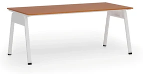 Kancelársky stôl PRIMO GAMMA, 1800 x 900 mm, biela podnož, čerešňa