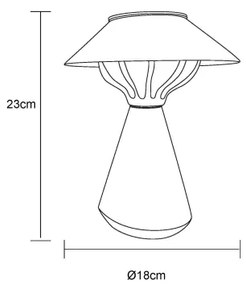 Globo 36639A - LED Solárna lampa 10xLED/0,06W/1,2V IP44 čierna