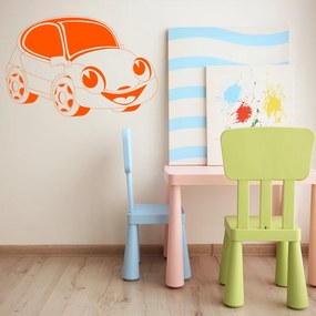 Veselá Stena Samolepka Detské autíčko Chrobák Farba: oranžová, Veľkosť: 100 x 67 cm